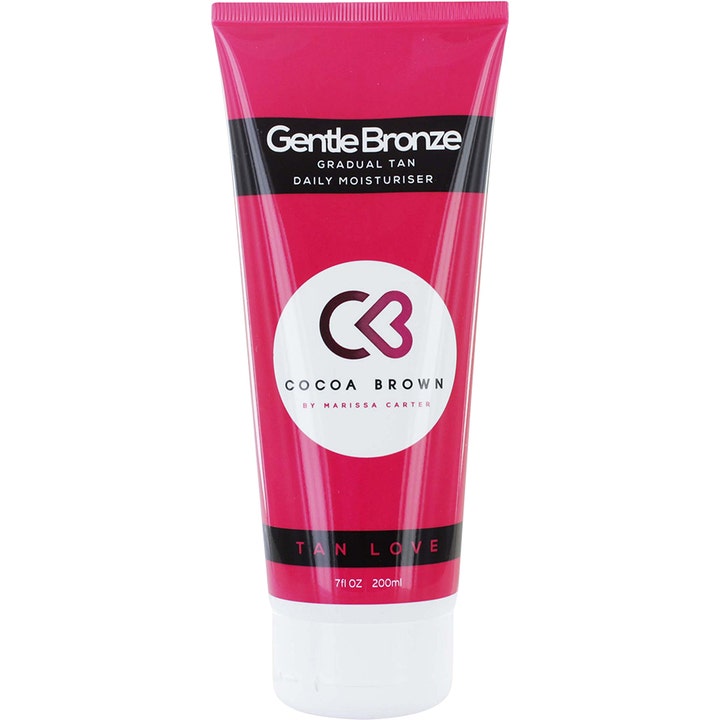Cocoa Brown Gentle Bronze Gradual Tan 200 ml asteittain ruskettava kosteusvoide kirkkaan pinkissä tuubissa.