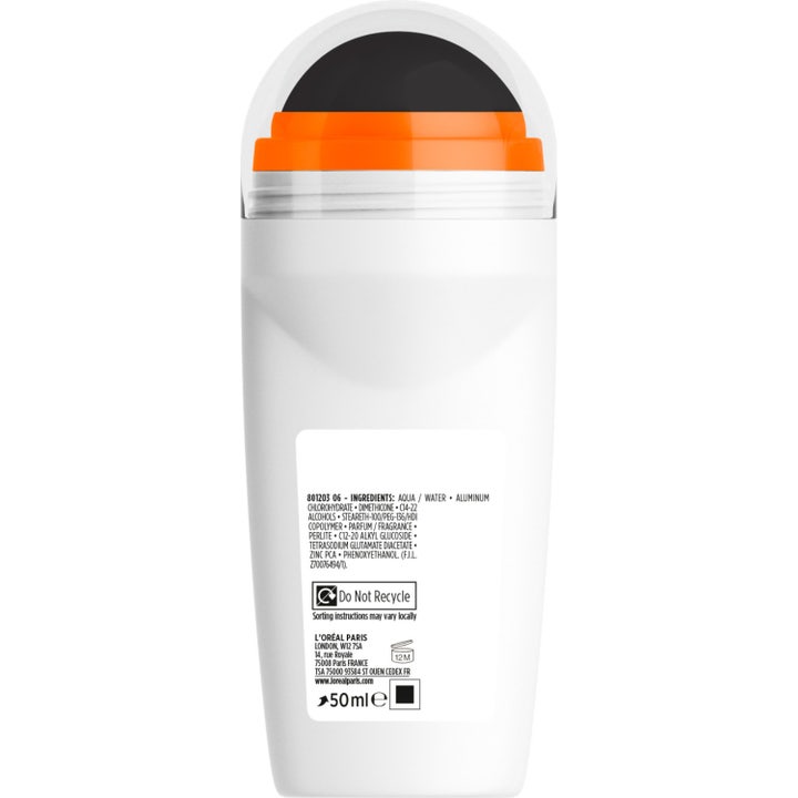 L'Oréal Paris Men Expert Derma Control Clinical 50 ml roll-on deodorantti valkoisessa pakkauksessa.