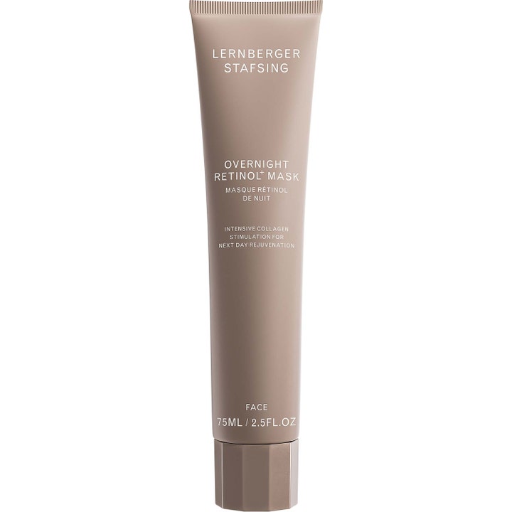 Lernberger Stafsing Overnight Retinol Mask 75 ml kollageenia stimuloiva kasvonaamio beigessä muovituubissa