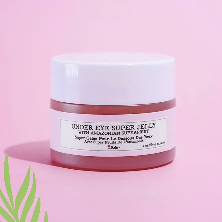 theBalm theBalm to the Rescue Under Eye Super Jelly 15 ml silmänympärysvoide pinkissä purkissa valkoisella kannella.