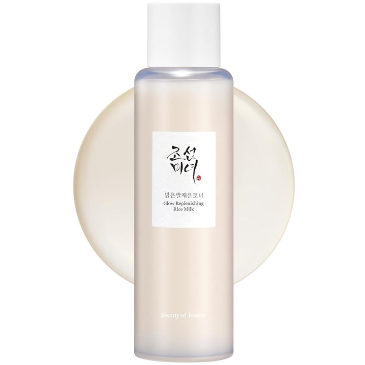 Beauty of Joseon Glow Replenishing Rice Milk 150 ml heleyttävä kasvovesi maitomaisen tekstuurin edessä
