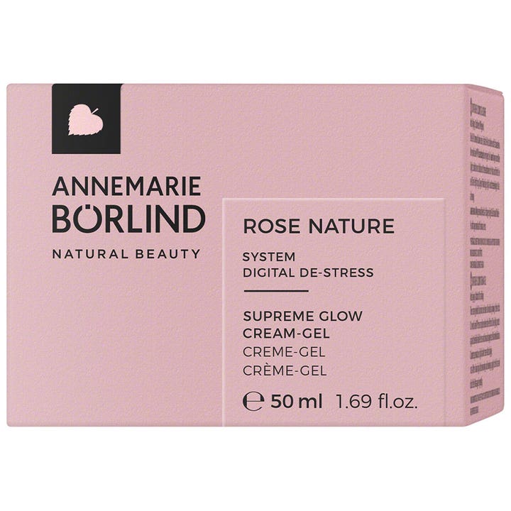 Annemarie Börlind Rose Nature Supreme Glow Face Cream 50 ml heleyttävä päivävoide vaaleanpunaisessa pakkauksessa
