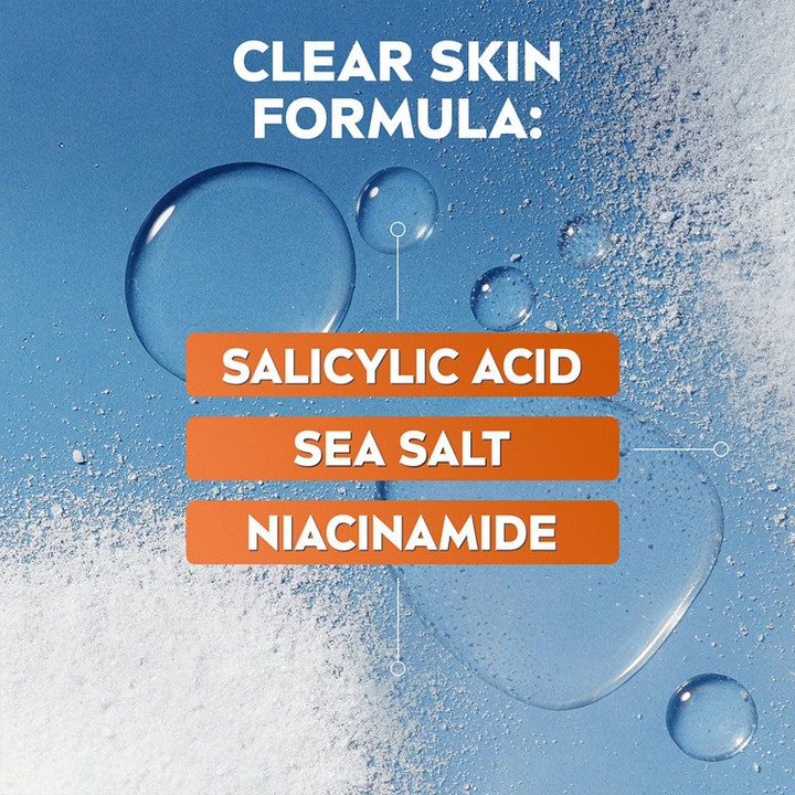 NIVEA Derma Skin Clear Anti-Blemish Scrub 150 ml kasvokuorinta sisältää salisyylihappoa, merisuolaa ja niasiiniamidia.