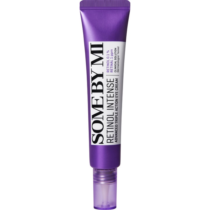Some By Mi Retinol Intense Advanced Triple Action Eye Cream silottava silmänympärysvoide violetissa tuubissa