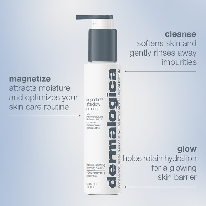 Dermalogica Magnetic Afterglow Cleanser 295 ml heleyttävä hyaluronihappoa sisältävä puhdistusvoide pumppupullossa