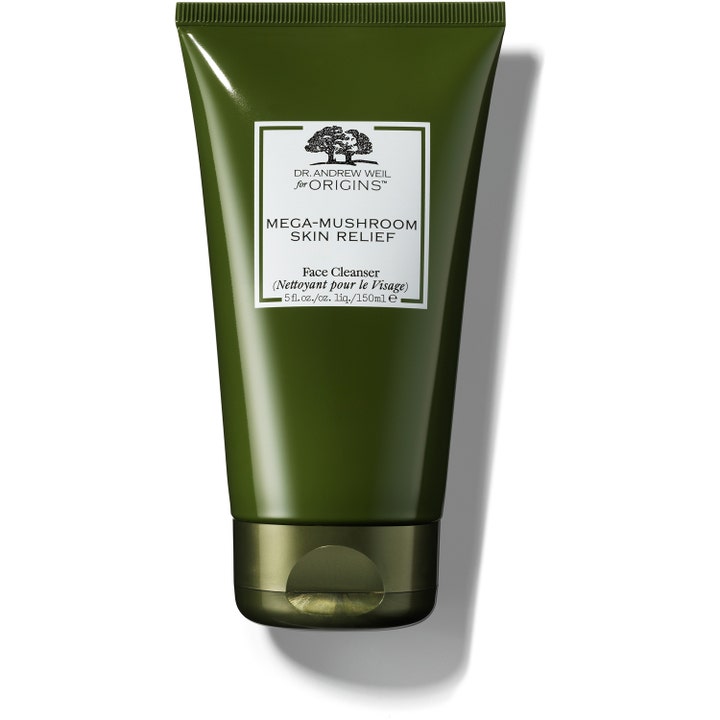 Origins Mega-Mushroom Skin Relief Face Cleanser 150 ml rauhoittava kasvonpuhdistusaine tummanvihreä muovituubi