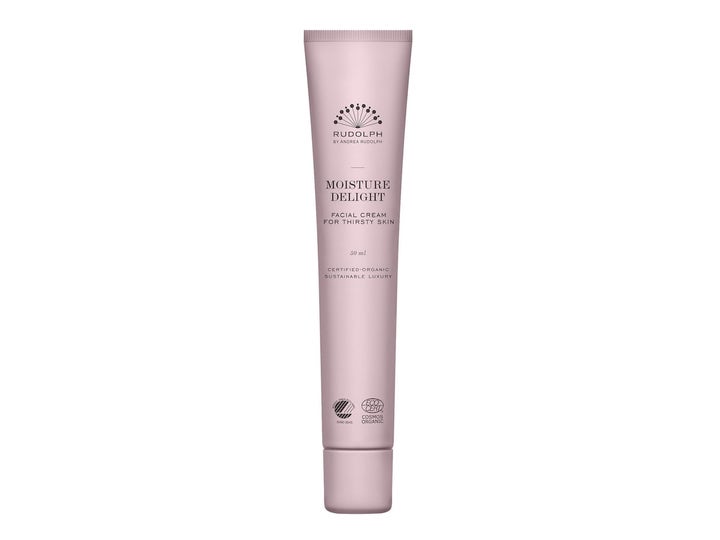 Rudolph Care Moisture Delight 50 ml kosteuttava kasvovoide vaaleanpunaisessa tuubissa.