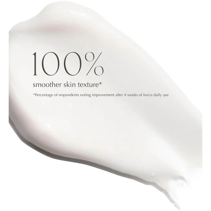 Exuviance Daily Eye Smoother 15 g silmänympärysvoide on ihoa tasoittava valkoinen voide tekstillä 100% smoother skin texture