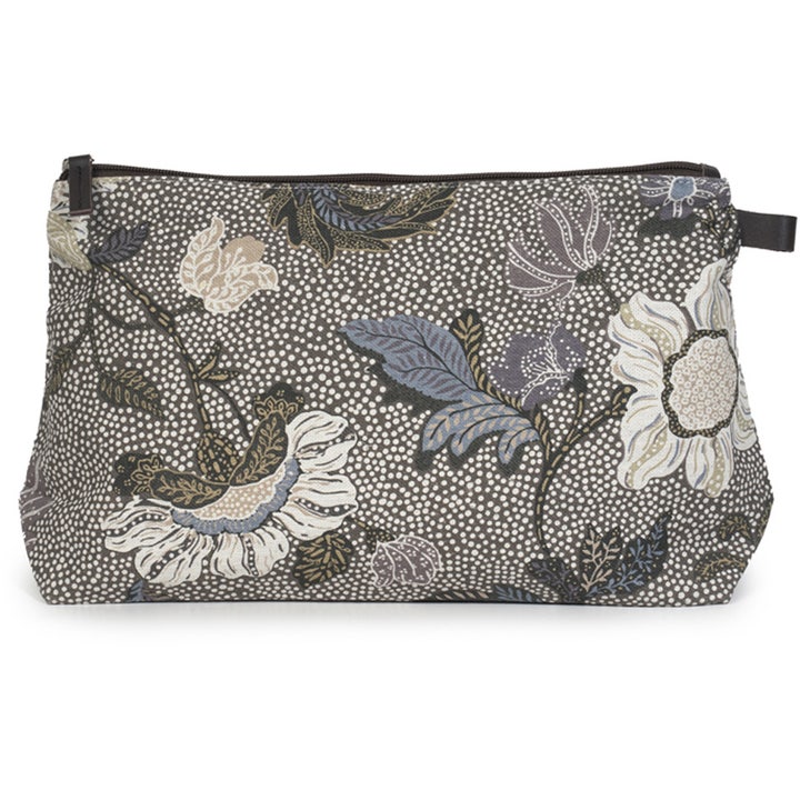 Cosmetic Small Khaki Flower Linen