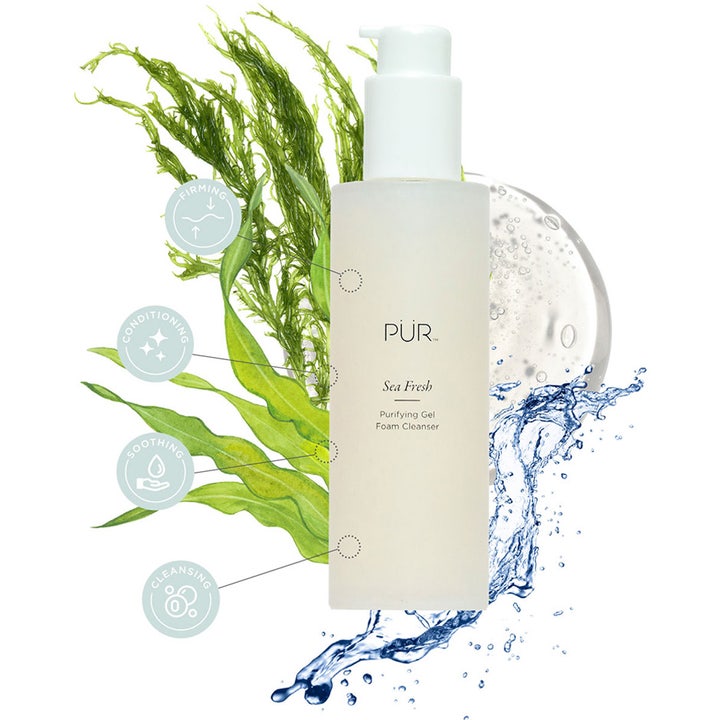 PÜR Sea Fresh Purifying Gel Foam Cleanser 150 ml puhdistusgeeli merilevällä ja vesiroiskeilla