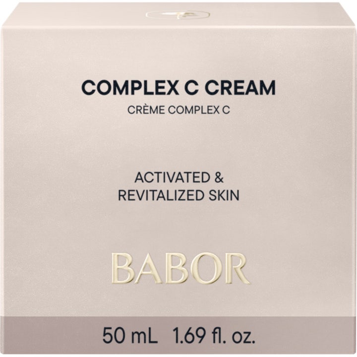 Babor Complex C Cream 50 ml kirkastava päivävoide valkoisessa pahvisessa ulkopakkauksessa.