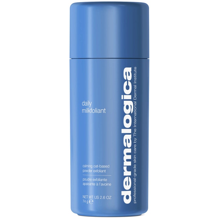 Dermalogica Daily Milkfoliant 74 g rauhoittava kaurapohjainen kuorintajauhe sinisessä muovipullossa