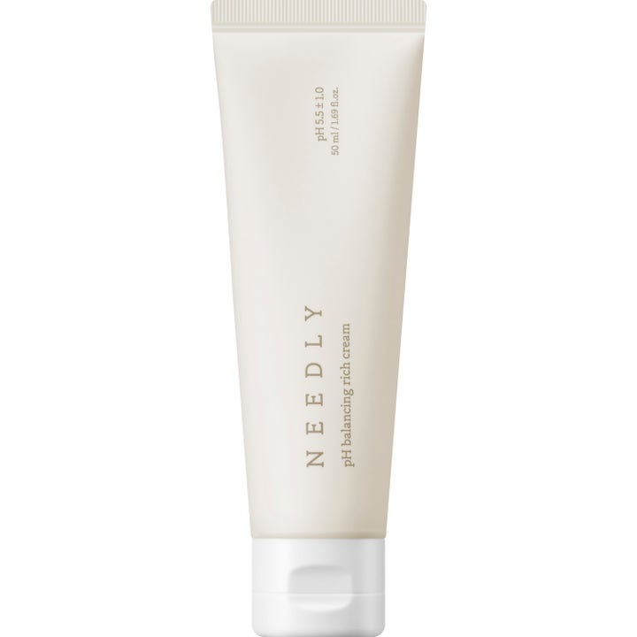 Needly pH balancing rich cream 50 ml ravitseva kasvovoide minimalistisessa kermanvärisessä tuubissa.