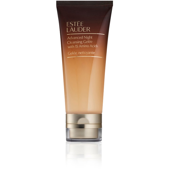 Estée Lauder Advanced Night Cleansing Gelée 100ml puhdistusgeeli ruskeassa liukuvärjätyssä tuubissa kultaisella korkilla.