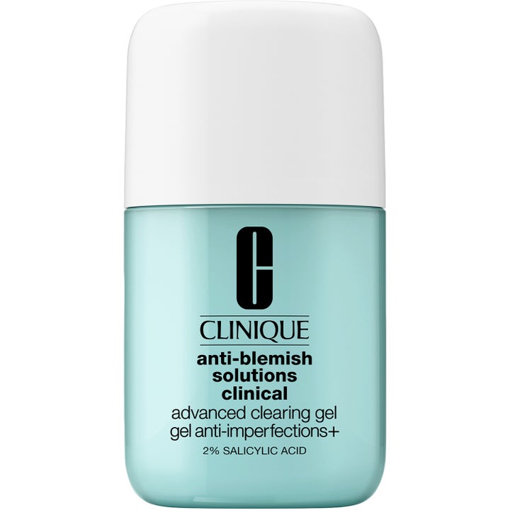 Clinique Anti-Blemish Solutions Clinical Advanced Clearing Gel 15 ml epäpuhtauksia hoitava geeli vaaleansinisessä pullossa