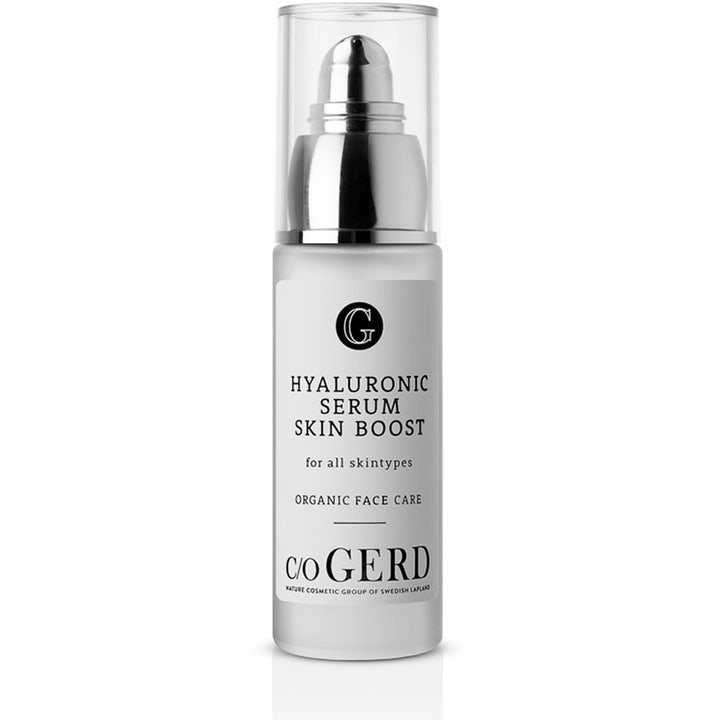 c/o Gerd Hyaluronic Serum Skin Boost 30 ml kosteuttava seerumi huurteisessa lasipullossa hopeisella pumpulla