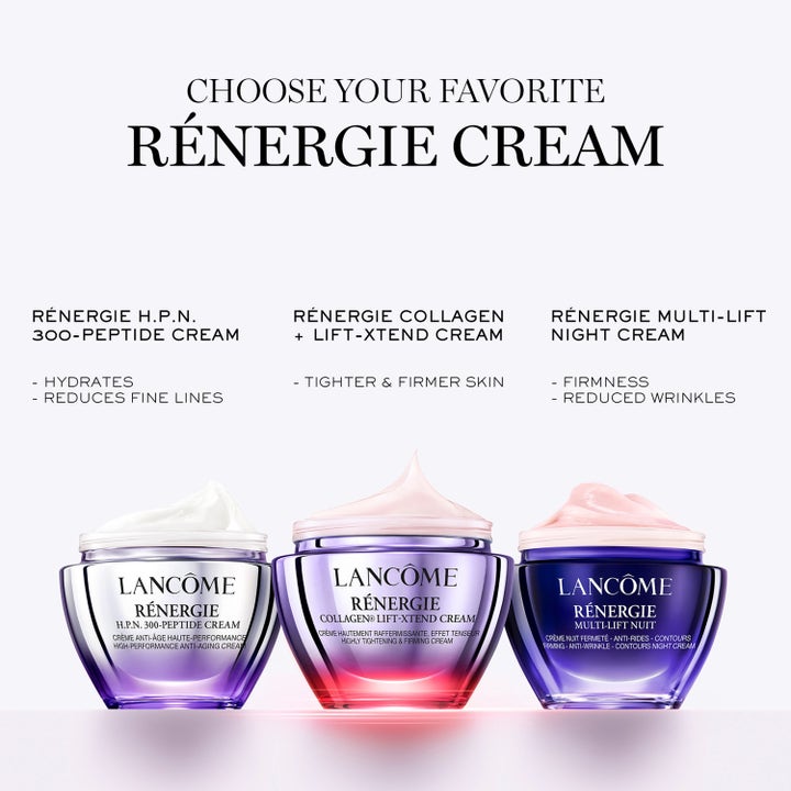 Lancôme Rénergie Collagen+ Lift-Xtend Cream 50 ml kiinteyttävä kasvovoide kolmen voiteen vertailussa.