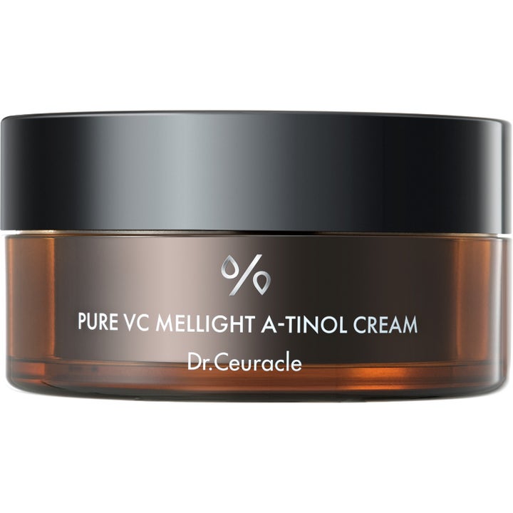 Dr.Ceuracle Pure VC Mellight A-Tinol Cream 50 ml kirkastava kasvovoide ruskeassa lasipurkissa mustalla kannella