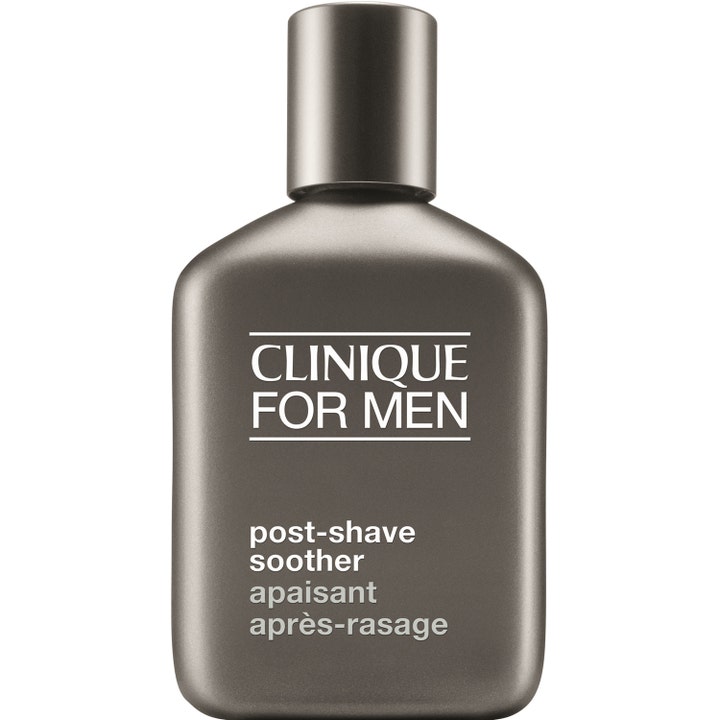 Clinique For Men Post-Shave Soother 75 ml rauhoittava partabalsami harmaassa mattapintaisessa pullossa.