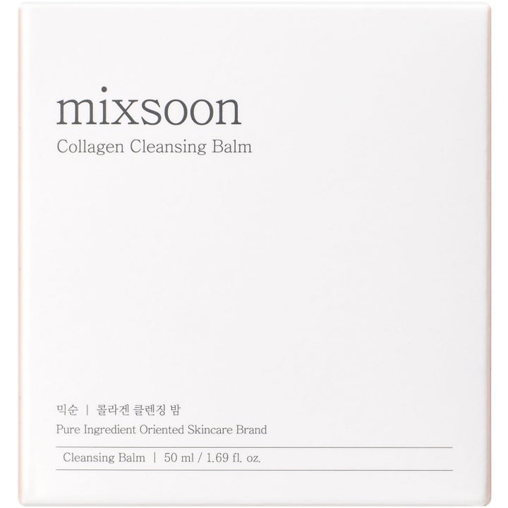 Mixsoon Collagen Cleansing Balm 50 ml on kiinteyttävä puhdistusbalmi tyylikkäässä valkoisessa pakkauksessa