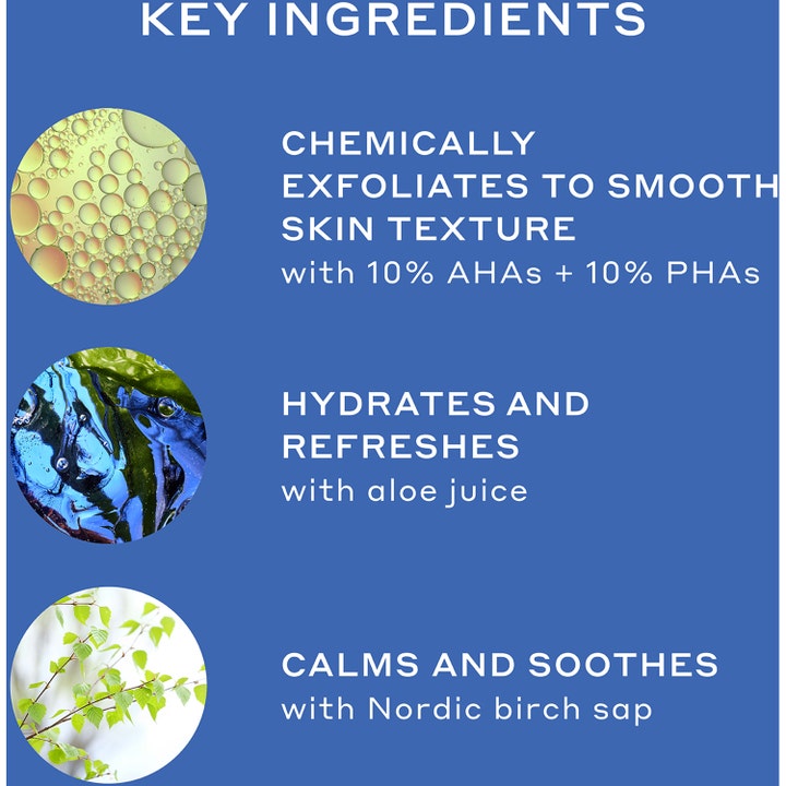 Ole Henriksen Transform Dewtopia 20% Acid Night Treatment 30 ml yöseerumi sisältää AHA- ja PHA-happoja sekä koivunmahlaa.