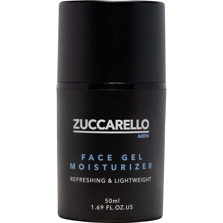 Zuccarello Men Face Gel Moisturizer 50ml virkistävä ja kevyt kasvogeeli tyylikkäässä mattamustassa pullossa