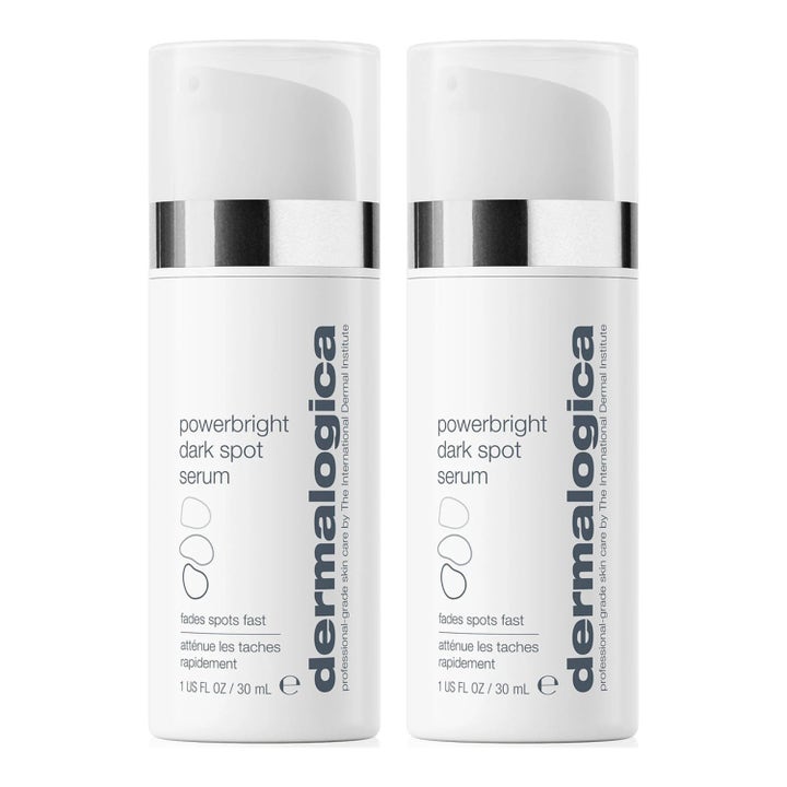 Dermalogica Powerbright Dark Spot Serum 30 ml pigmenttiläiskiä häivyttävä seerumi kaksi valkoista pumppupulloa