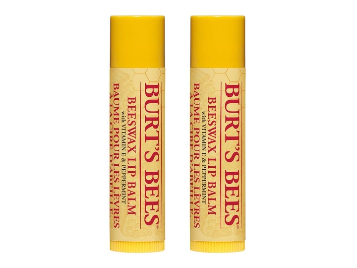 Burt's Bees Beeswax Lip Balm 2 kpl kosteuttava huulivoide keltaisissa hylsyissä joissa on hunajakuviointi