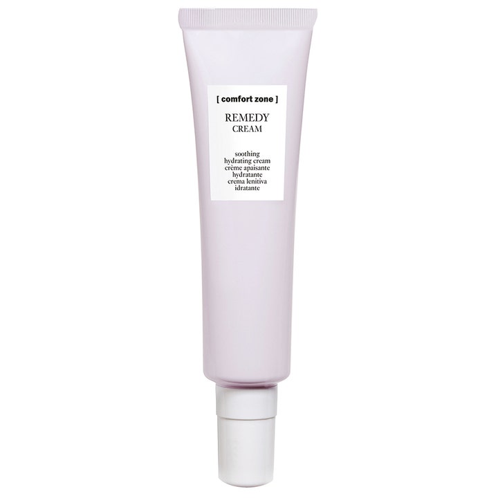 [ comfort zone ] Remedy Cream rauhoittava ja kosteuttava kasvovoide vaaleanvioletissa tuubissa valkoisella korkilla