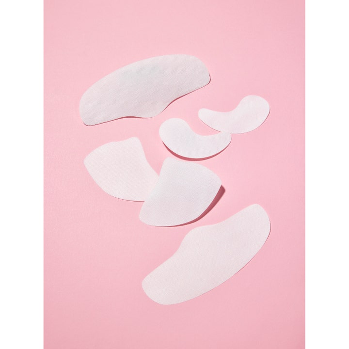 Mixsoon Melting Collagen Cheek Film 5 kpl kiinteyttävä kasvonaamio ohuina valkoisina lappuina vaaleanpunaisella pohjalla