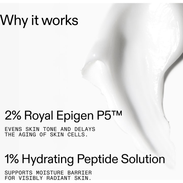The INKEY List Peptide Moisturizer 50 ml kosteuttava kasvovoide, valkoinen voide ja teksti 2% Royal Epigen P5 aineesta.