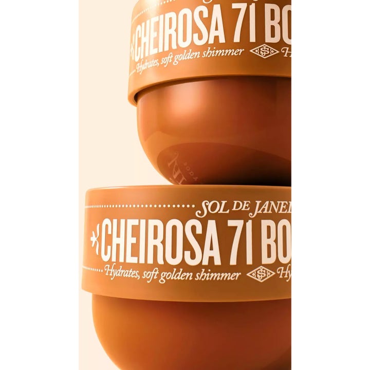 Sol de Janeiro Cheirosa 71 Body Cream 240 ml kosteuttava vartalovoide kahdessa pinotussa ruskeassa purkissa.