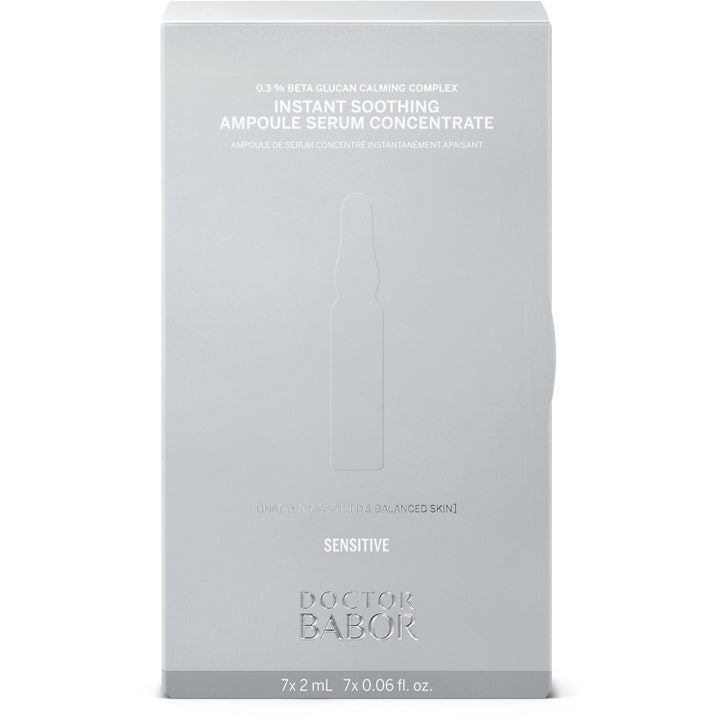 Babor DOC Instant Soothing Ampoule Serum 14 ml rauhoittava seerumi harmaassa pakkauksessa.