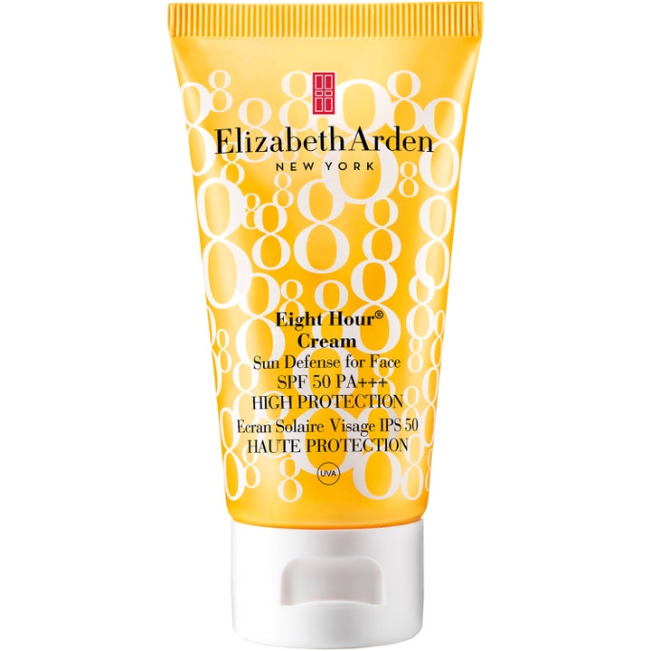 Elizabeth Arden Eight Hour Cream Sun Defense for Face SPF 50 50 ml kasvovoide keltaisessa tuubissa valkoisella korkilla