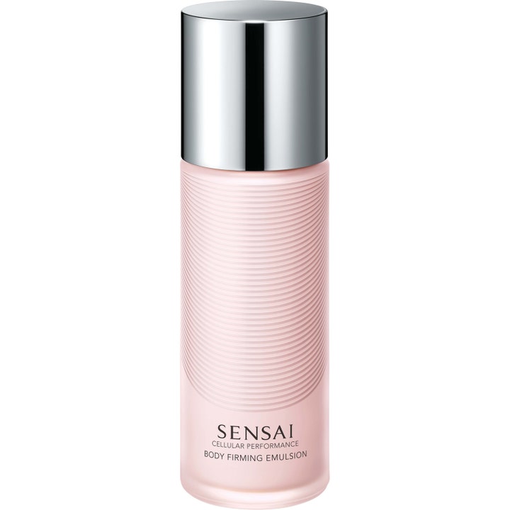 Sensai Cellular Performance Body Firming Emulsion 200ml kiinteyttävä vartaloemulsio vaaleanpunaisessa uritetussa pullossa.