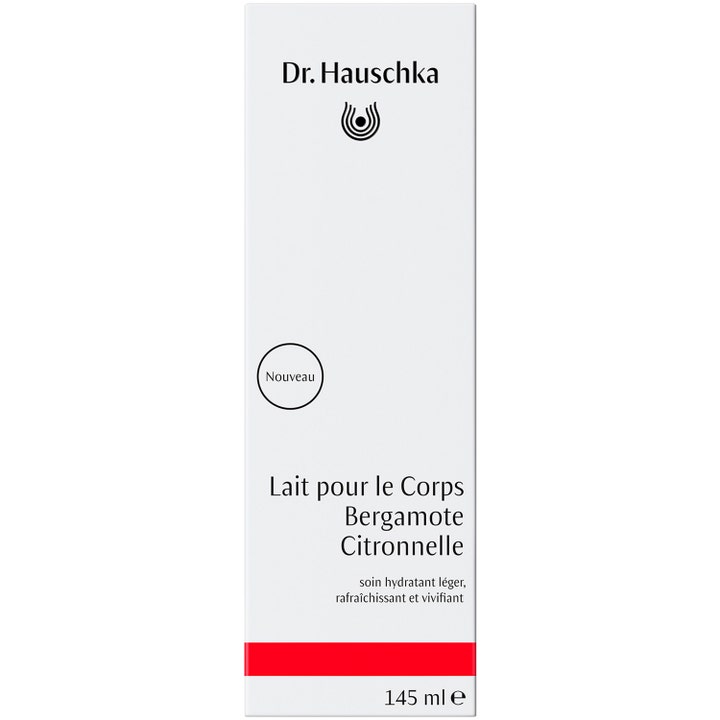Dr. Hauschka Bergamotte Lemongrass Vitalising Body Milk 145 ml virkistävä vartalomaito valkoisessa Nouveau-pahvipakkauksessa