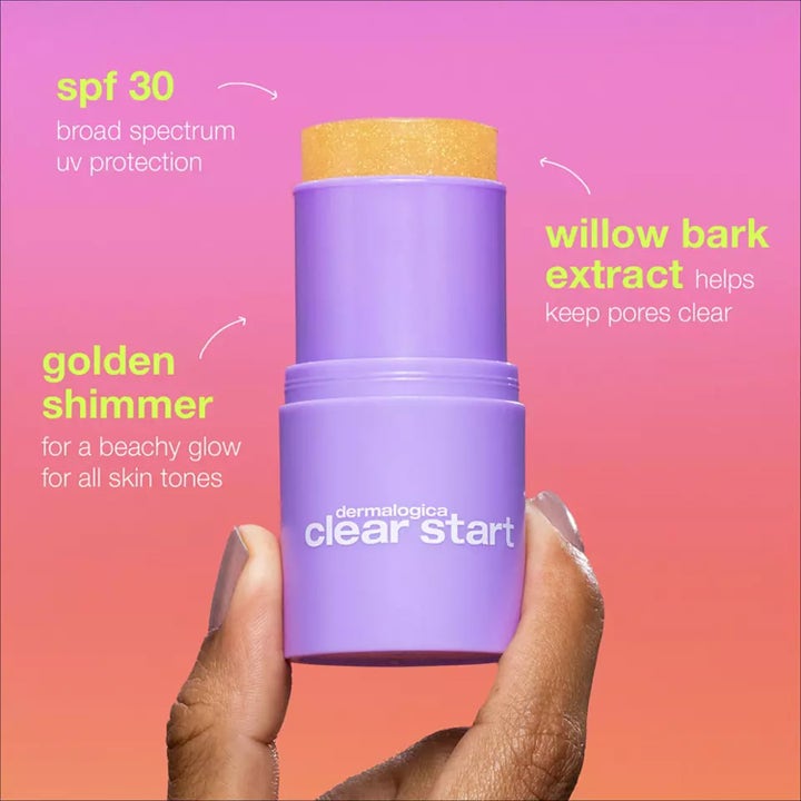 Dermalogica Golden Hour Hydrating SPF30 Stick 20 ml aurinkosuojapuikko antaa iholle kultaista hehkua.