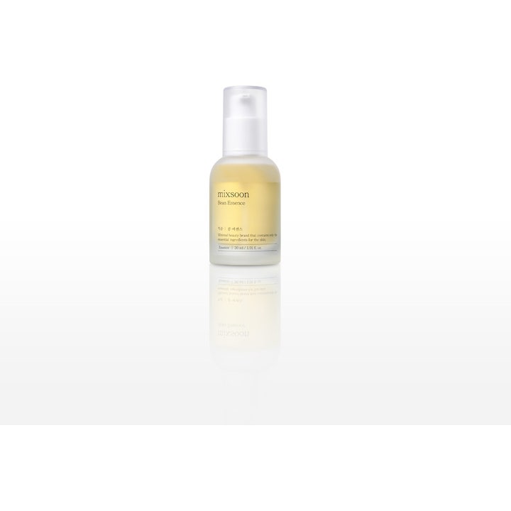 Mixsoon Bean Essence 30 ml kosteuttava hoitoneste huurteisessa lasipullossa, jossa on kätevä pumppuannostelija.