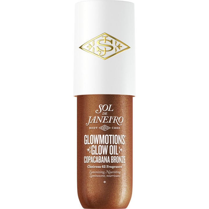 Sol de Janeiro Glowmotions Glow Oil Copacabana Bronze 75 ml hehkua antava vartaloöljy kimaltelee kirkkaassa pullossa.