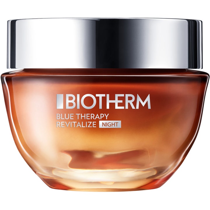 Biotherm Blue Therapy Revitalize Night 50 ml elvyttävä yövoide ruskeassa lasipurkissa hopeisella kannella
