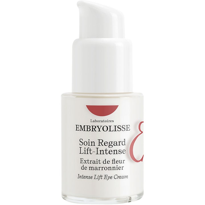 Embryolisse Soin Regard Lift-Intense 15 ml kohottava silmänympärysvoide valkoisessa pumppupullossa
