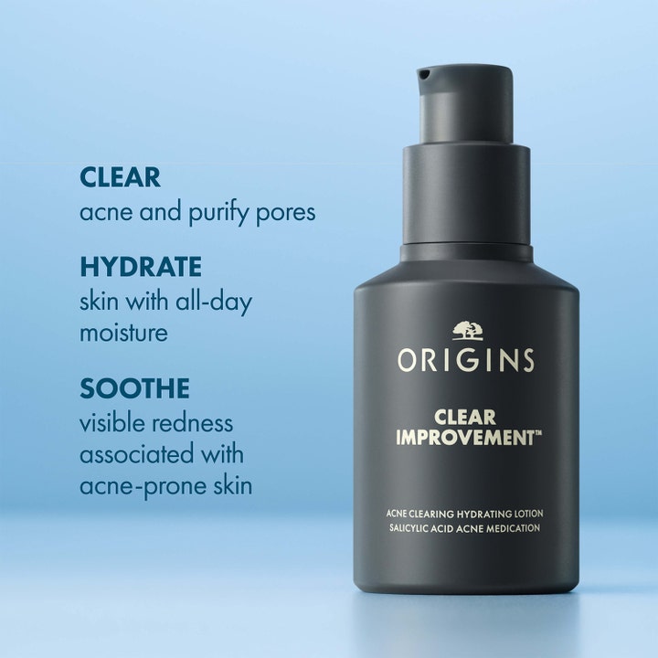 Origins Clear Improvement Blemish Clearing Hydrating Lotion 50 ml epäpuhtauksia hoitava voide harmaassa pumppupullossa