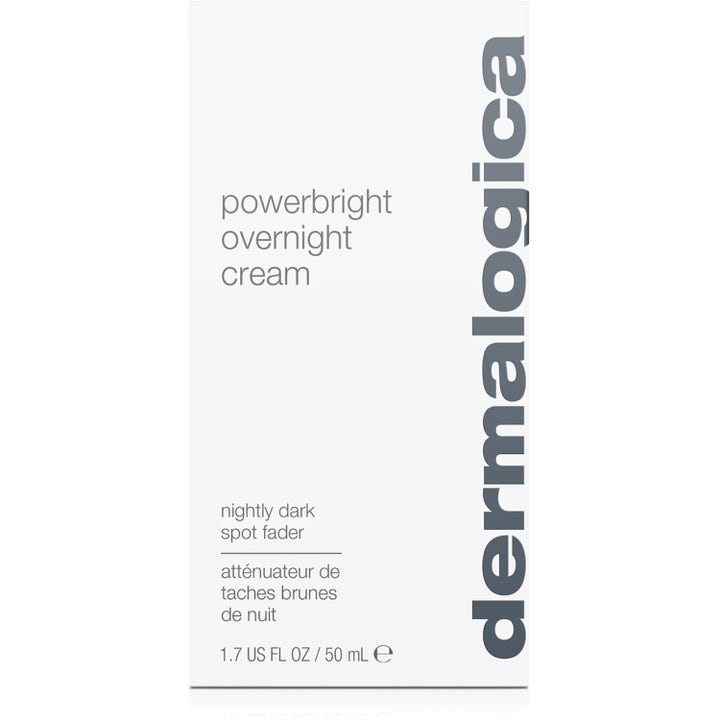 Dermalogica Powerbright Overnight Cream Duo 50 ml kirkastava niasiiniamidi yövoide valkoisessa pahvipakkauksessa.