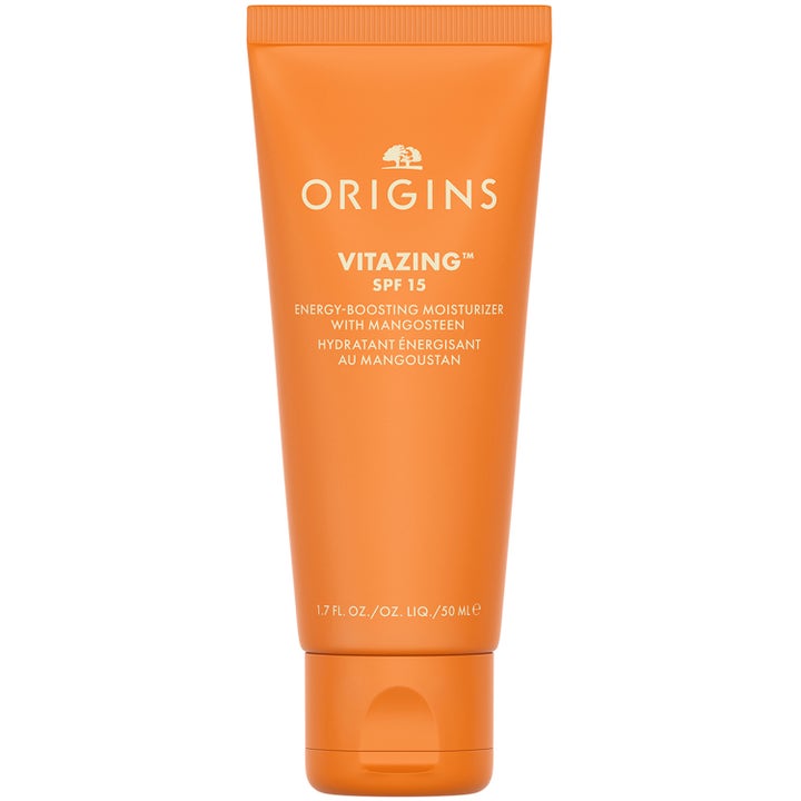 Origins VitaZing SPF 15 50 ml kirkastava ja kosteuttava päivävoide oranssissa tuubissa antaa iholle energiaa.