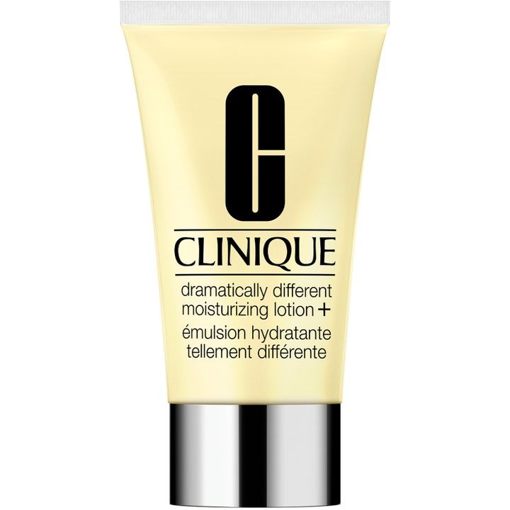 Clinique Dramatically Different Moisturizing Lotion+ kosteuttava kasvovoide keltaisessa tuubissa hopeisella korkilla