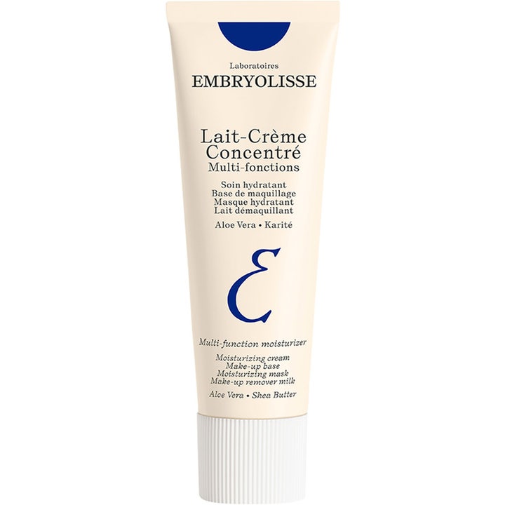 Embryolisse Lait-Crème Concentré kosteuttava monitoimivoide aloe veralla valkoisessa tuubissa jossa on sininen E-logo