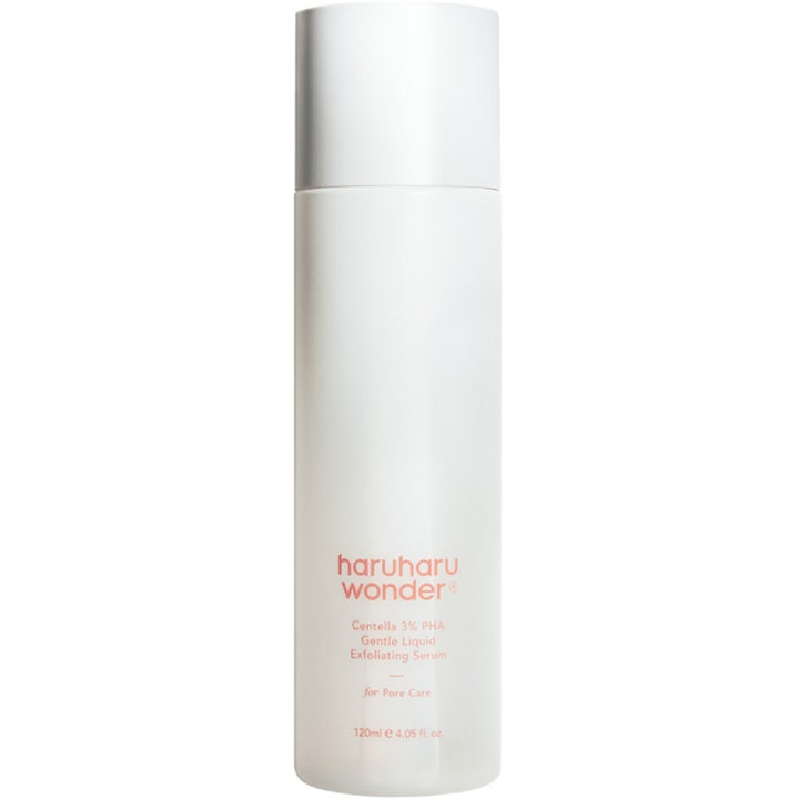 haruharu wonder Centella 3% PHA Gentle Liquid Exfoliating Serum 120 ml kuoriva seerumi valkoisessa sylinteripullossa
