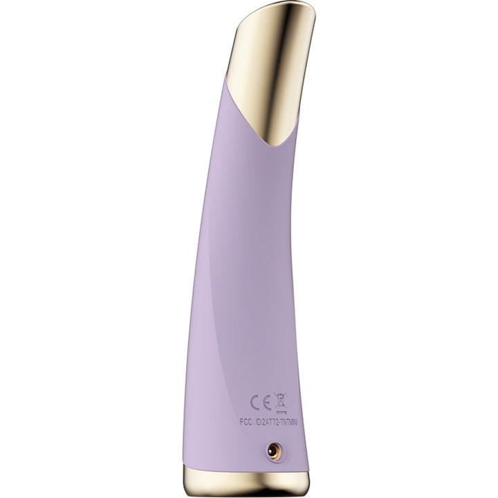 FAQ Swiss FAQ 101 LED-Pulse Facial Device Amethyst 1 kpl on vaaleanvioletti ihonhoitolaite kultaisilla yksityiskohdilla.