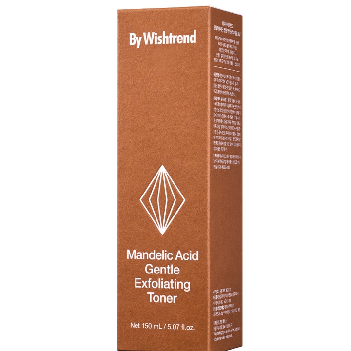 By Wishtrend Mandelic Acid Gentle Exfoliating Toner 150 ml kuoriva kasvovesi ruskeassa pahvipakkauksessa timanttikuviolla