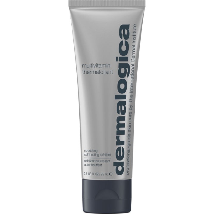 Dermalogica Multivitamin Thermafoliant 75ml kirkastava kuorintavoide hopeisessa tuubissa mustalla korkilla.